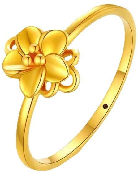Blumenring 750 Gelbgold, Damen - Bild 1