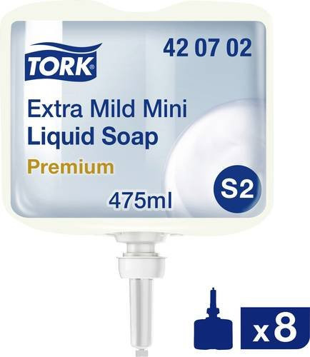 Tork Extra Mild Flüssigseife, 475 ml, 8 Stück - Bild 1