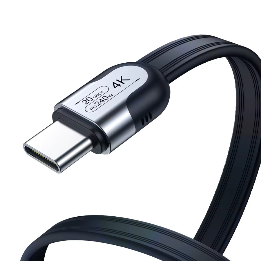 UGOURD USB-C zu USB-C Datenkabel mit 20Gbps Übertragungsrate und 240W Schnellladefunktion, USB 3.2 Gen2 Kabel für SSD und Tablet, Schwarz - Bild 6