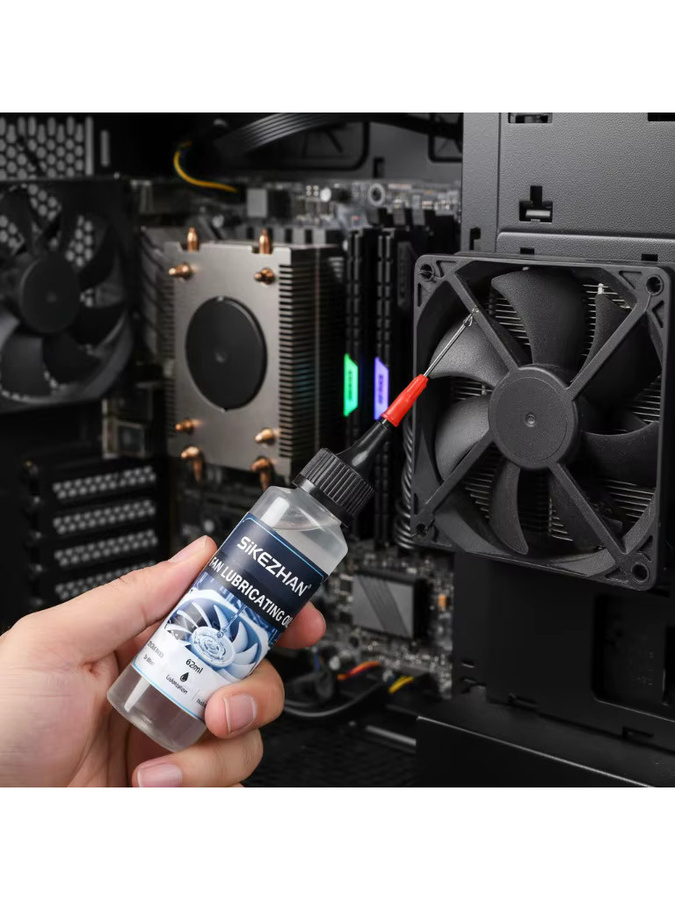 Präzisions-Lüfteröl für Computergehäuse als leises Schmiermittel für Hülsen- und Kugellager in Transparent - Bild 5