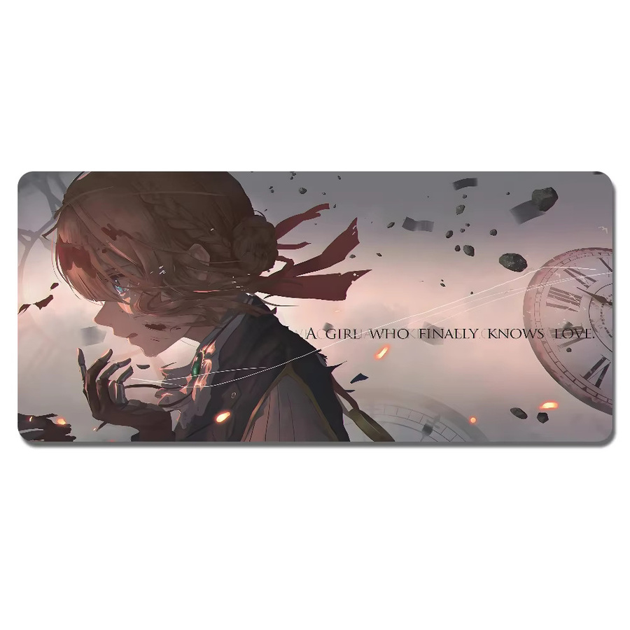 Ergonomisches Anime V-Violet Evergarden Mauspad und Schreibtischunterlage aus rutschfestem Gummi in Multicolour - Bild 6