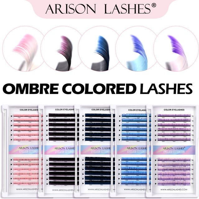 ARISON Künstliche Wimpern, Purple Pink, Unisex - Bild 1