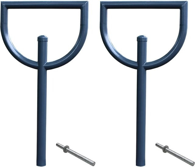 TRUTZHOLM 2er Set Fahrradanlehnbügel Typ D aus Stahl in Anthrazit B: 118 cm, T: 56 cm - Bild 1