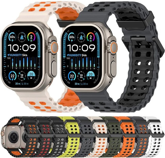 Sport-Silikonarmband für Apple Watch, 49mm, 46mm, 45mm, 44mm - Bild 1