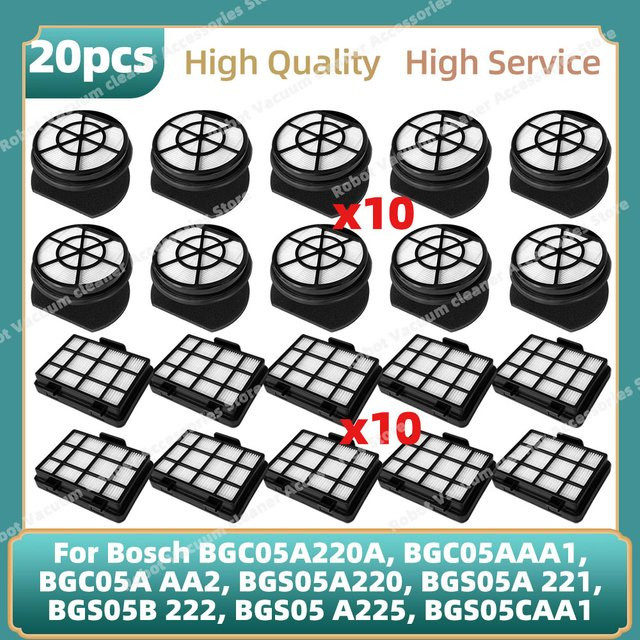 OSSIEAO Hepa-Filter in Weiß passend für Bosch Staubsauger BGC05A220A, BGC05AAA1, BGS05A220 und BGS05B222 - Bild 1