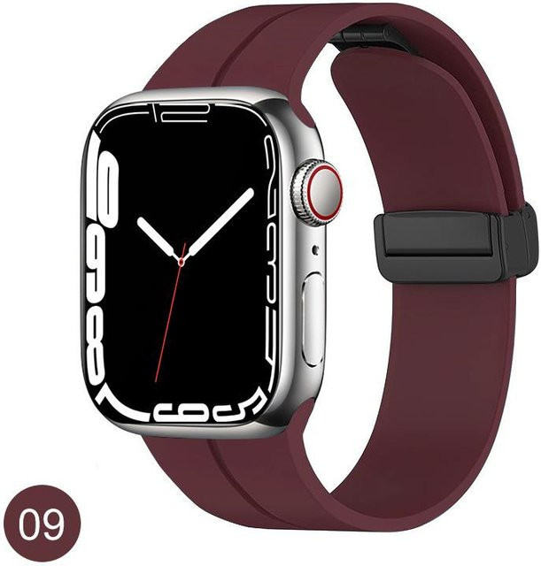VA VA VOOM Uhrenarmband Silikon, Magnetisch, Weinrot, Unisex - Bild 1