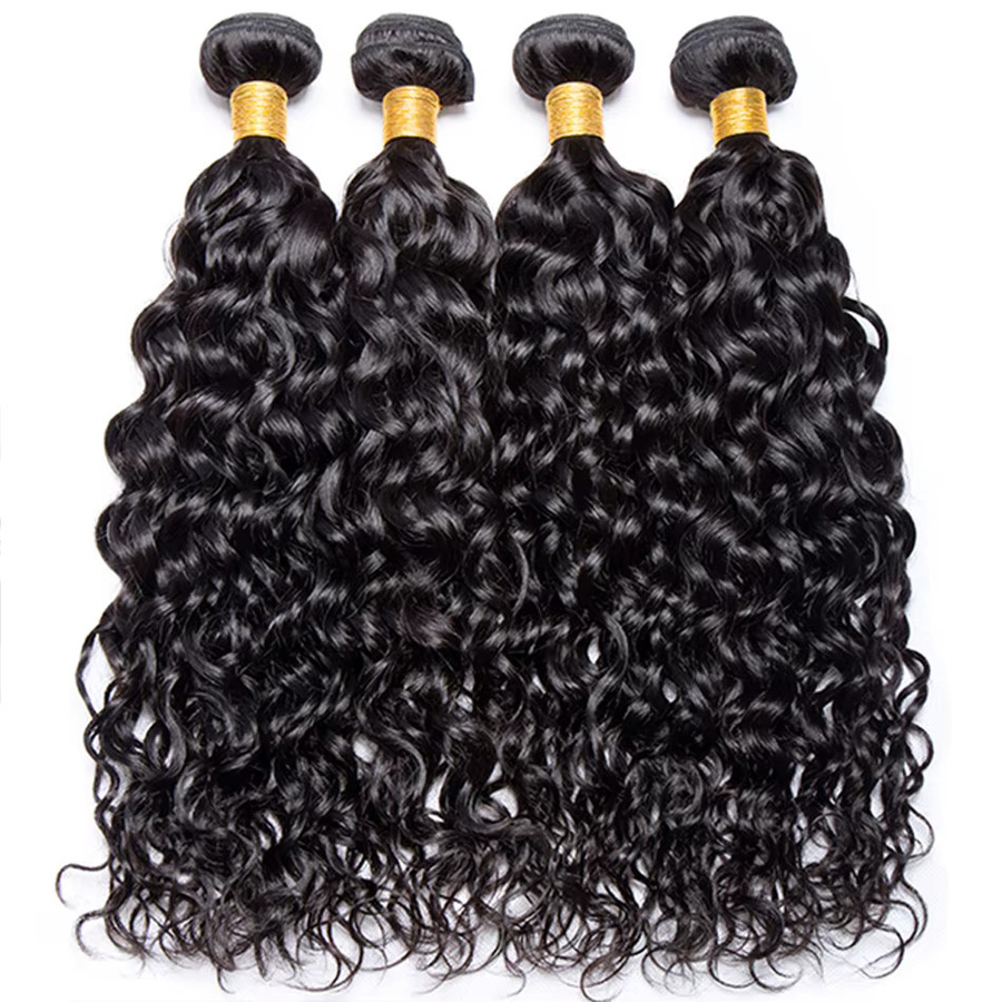 JAYCEE HAIR Wasserwellen Remy Haar Bündel, 3 Bündel mit Frontal 13x4 - Bild 3