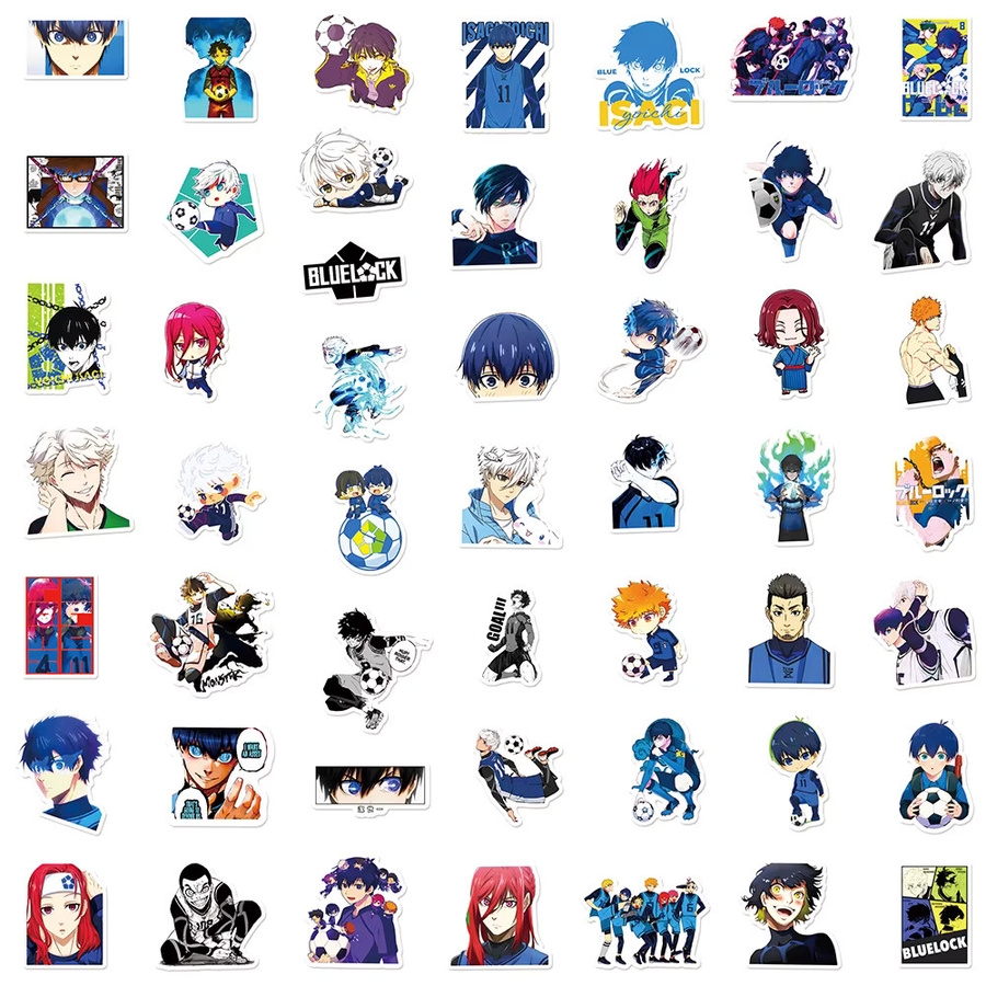 Bluelock Cartoon-Aufkleber, 50-teiliges Set, bunt - Bild 2