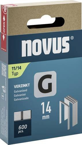 Novus Tools Flachdrahtklammern Typ 11, silber, galvanisiert, Länge: 14 mm, Breite: 10,6 mm, 600 Stück - Bild 1