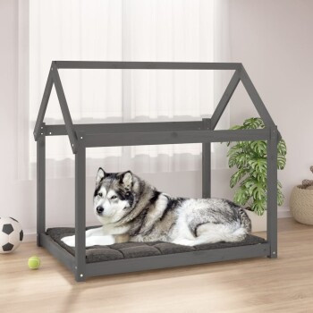 VidaXL Hundebett XXL Sofa aus Kiefernholz in Grau, B/T/H: 111 x 80 x 100 cm - Bild 2