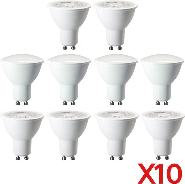 10 Stück LED-Strahler GU10 in Weiß als Ersatz für 50W Halogenlampen mit hohem Lumen für Downlights und Kronleuchter - Bild 1
