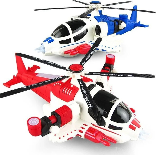 GSF Leuchtendes Helikopterspielzeug, 360° rotierendes Flugzeugspielzeug, mit Musik und Hindernisvermeidung - Bild 1