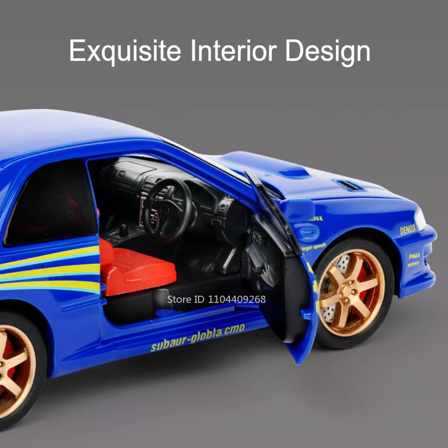 MAKEDA Impreza MITSUBISHI EVO 911GT3, Automodell, Maßstab 1:32, Metall - Bild 4