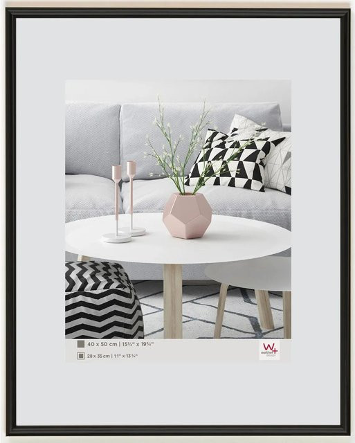 Walther Design Galeria Kunststoff Bilderrahmen Schwarz B: 60 cm, H: 80 cm - Bild 1