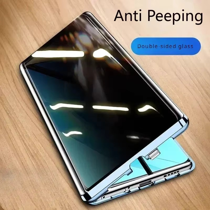 Anti-Spionage Handyhülle mit Metall-Schnappverschluss für Honor Magic 7 8 Pro 4 Lite 5 7 Green mit 360-Grad-Privatsphärenschutz und Magnetverschluss - Bild 3