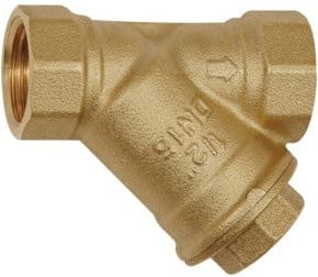 Riegler Schmutzfänger aus Messing in Gold, G 1, DN 25, MW 0,2 mm - Bild 1