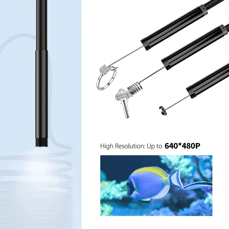 eMastiff Endoskop Kamera mit 7mm flexibler Linse, IP67 wasserdicht, Micro-USB, 6 einstellbare LEDs, Schwarz - Bild 4
