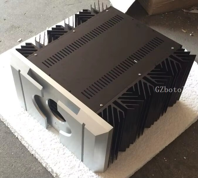 PASS XA160,5 Aluminium-Leistungsverstärkergehäuse mit großem Kühlkörper und Messgerät für DIY-Projekte - Bild 2