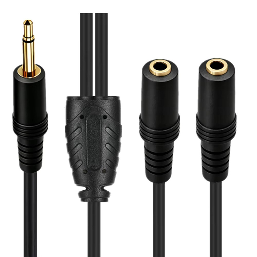 BSN Audio-Y-Splitter-Kabel Schwarz: 3,5-mm-TS-Mono-Stecker auf Dual-3,5-mm-Mono-Buchse Audio-Verlängerungskabel für Lautsprecher, Mixer und Kopfhörer - Bild 3