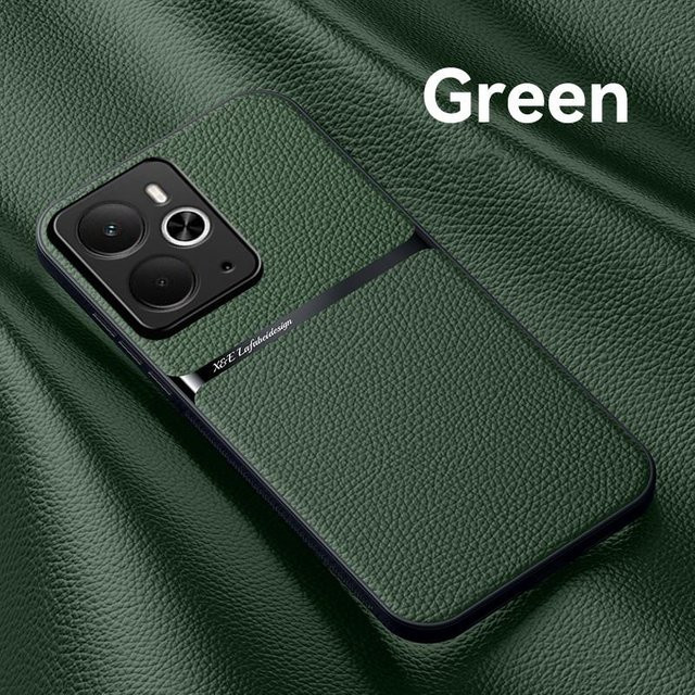 Magnetische PU-Lederhülle für Realme 14 G, Realme 14T und Realme 14 5G in Grün - Bild 1