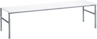 Treston Arbeitstisch TP-715-3 höhenverstellbar in Grau und Weiß mit Stahl- und Holzkomponenten, B: 150 cm, T: 70 cm, H: 90 cm - Bild 1