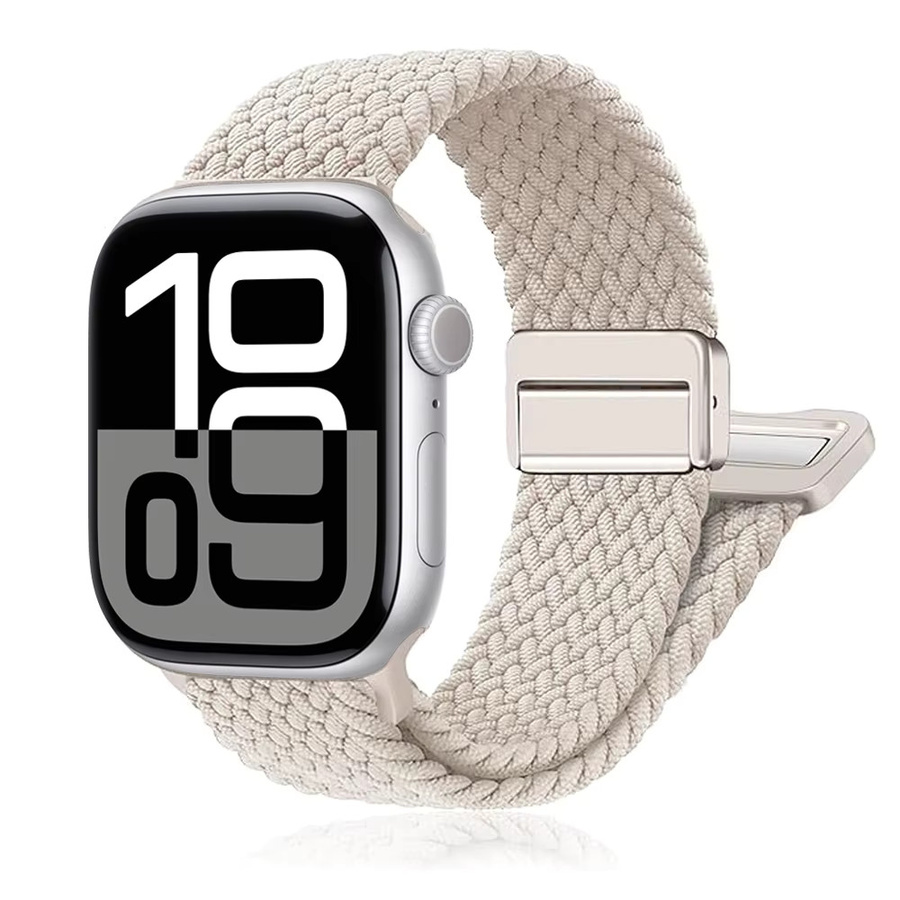 Magnetisches Uhrenarmband Textil, Weiß, Unisex - Bild 4