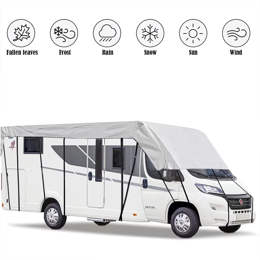 BoFaCarry Wohnmobil Dachschutzhülle aus wasserdichtem 210D Oxford Polyester, Schwarz - Bild 6