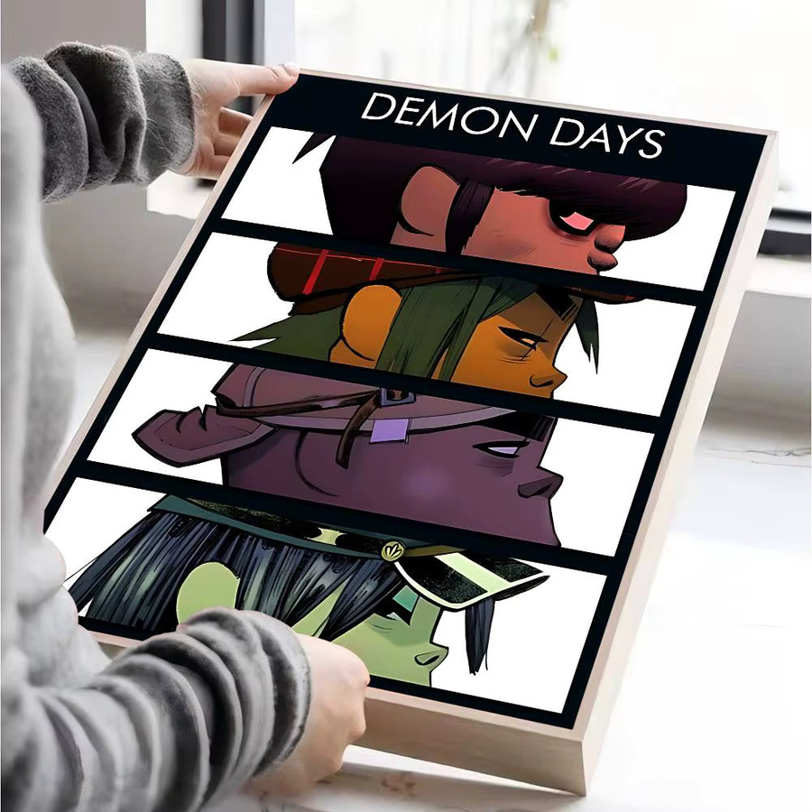 Gorillaz Anime Poster Retro Musik Aufkleber für deine Zimmerdekoration in Kawaii-Optik - Bild 4