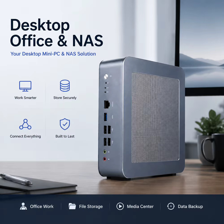 Qotom Q51551UT Mini-PC Firewall mit Dual X540 10G und X710-BM2 10G SFP+ Multi-LAN, 6x 2.5G Ethernet, Linux kompatibel, Schwarz oder Silber - Bild 2