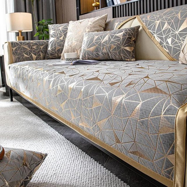 Yiran Furniture Chenille Sofa Kissen quadratisch, rutschfest und waschbar, B/B: 70 x 70 cm - Bild 1