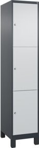 C+P Schließfachschrank Classic PLUS mit 1 Abteil und Füßen, Farbe Anthrazit/Lichtgrau, H x B x T: 195 x 40 x 50 cm - Bild 1