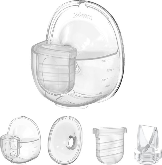 Milchsammlerbecher für tragbare Milchpumpen, kompatibel mit Nuliie, NCVI, NICEGREEN, Life und Zooawa S32, transparent - Bild 1