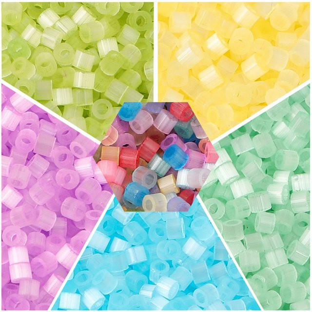 DoreenBeads Glasperlen Zylinder Katzenauge, bunte, 2,5 mm, Unisex - Bild 1