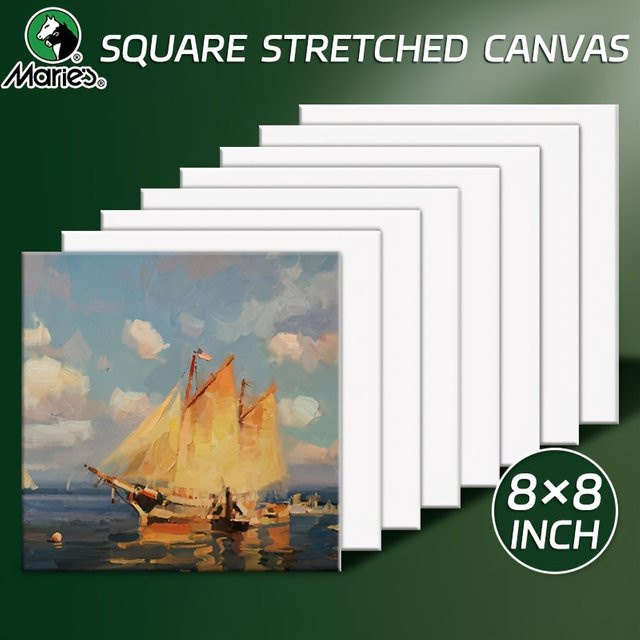 Marie’s Leere Leinwand zum Malen und Zeichnen, Weiß, B/B: 20,3 x 20,3 cm - Bild 1