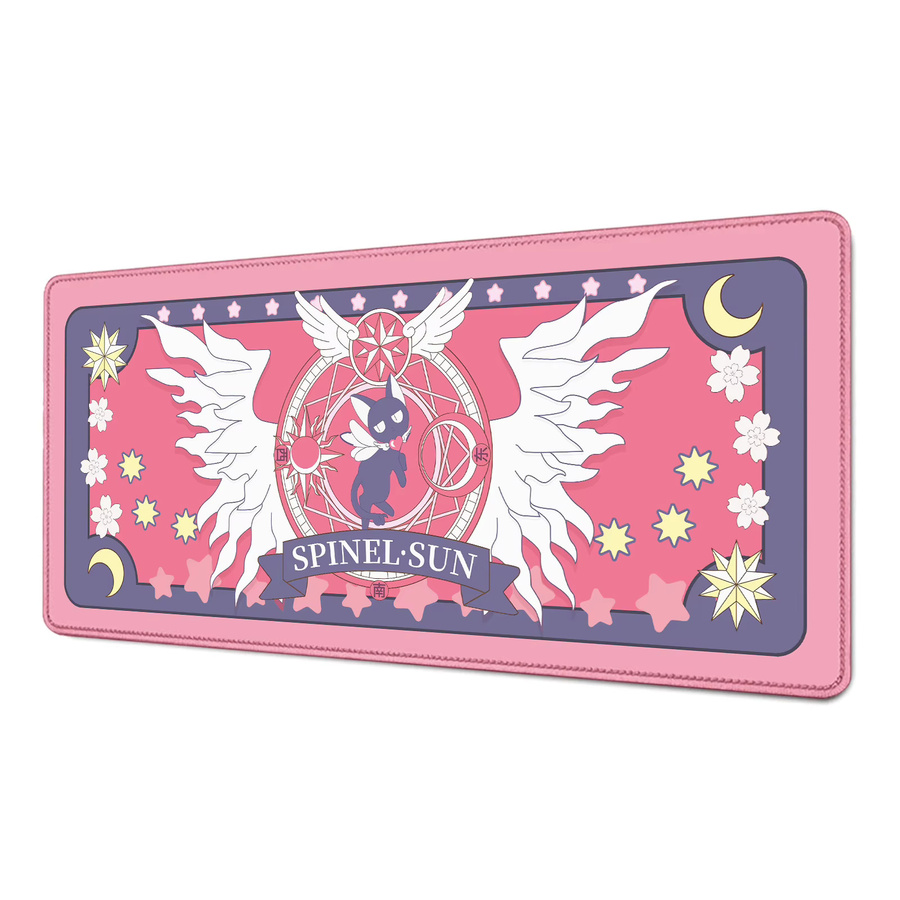 Riccu Kawaii Anime Deskmat Card Captor Sakura Mousepad in Rosa, XXL Gaming Mauspad für Laptop und Computer - Bild 3