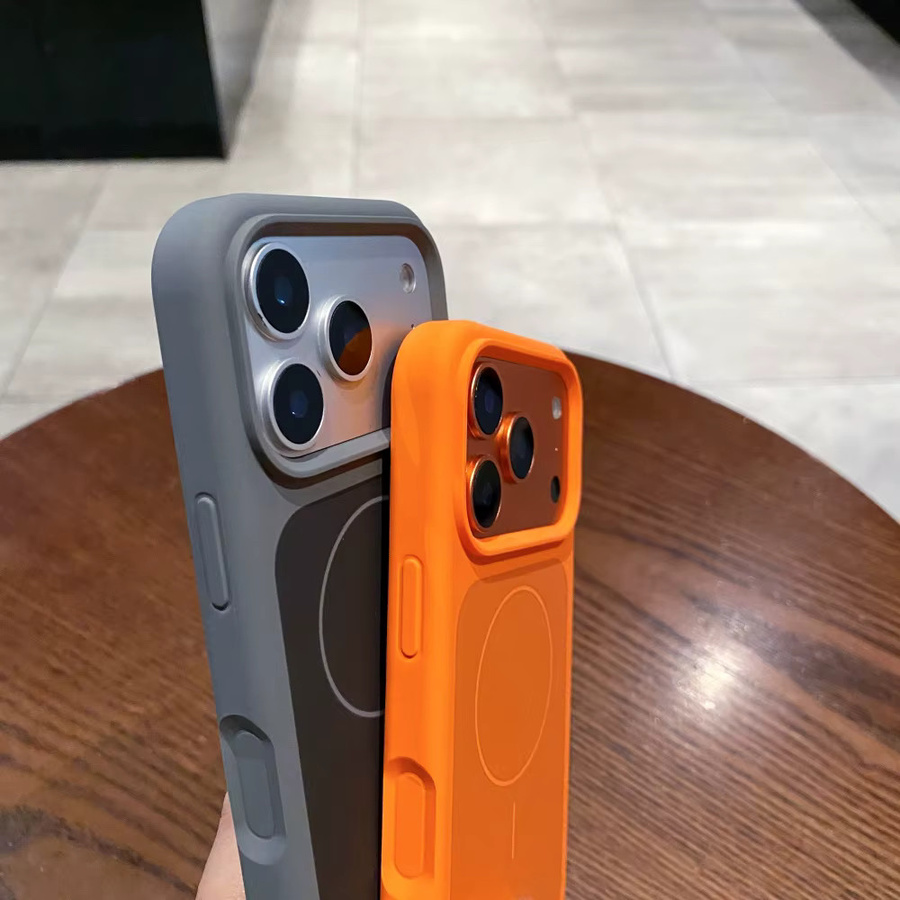 NUCWIN MagSafe Silikonhülle für iPhone 17 Pro und iPhone 17 Pro Max in Gelb mit großem Fenster und stoßfestem Schutz - Bild 2