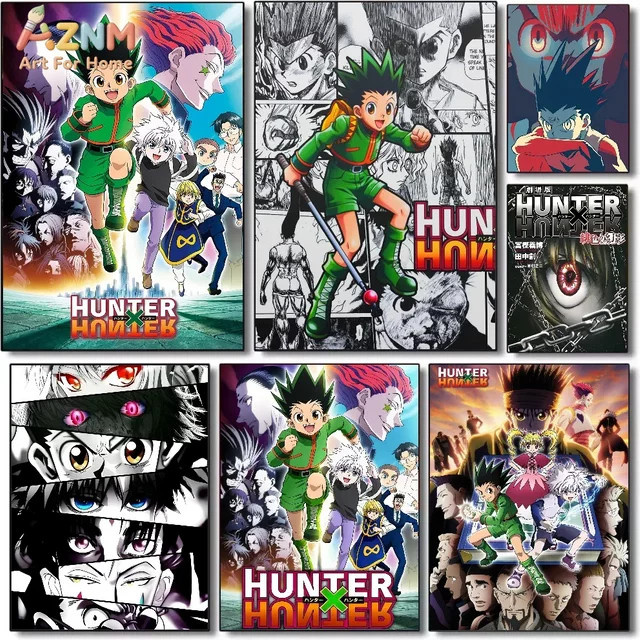 KAYOU Hunter x Hunter Anime Wanddeko Leinwanddruck mit Gon, Killua und Hisoka in Mehrfarbig - Bild 1