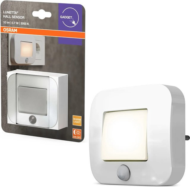 Osram LED-Nachtlicht Lunetta mit Bewegungsmelder und Dämmerungssensor, Weiß, B/T/H: 8,4 x 7,3 x 6,7 cm - Bild 2