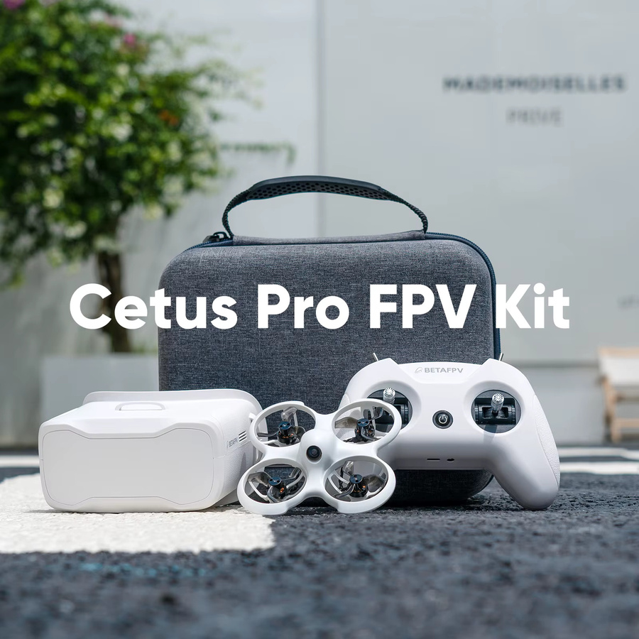 BETAFPV Cetus Pro FPV Kit mit VR02 Brille und Frsky Fernsteuerung, weiße bürstenlose RC Drohne - Bild 2