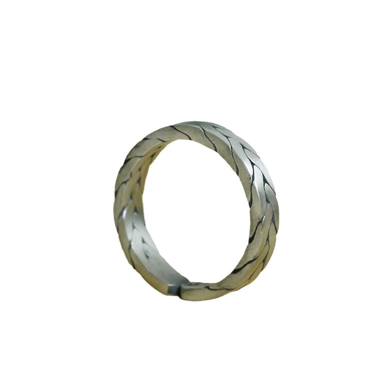 Buyee Paarring, 925 Silber, Strickform, Unisex - Bild 5