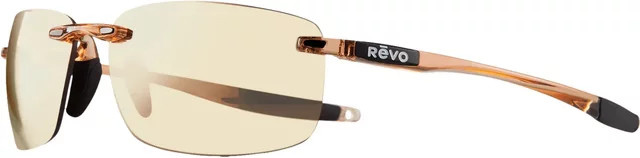 Revo Descend N Sonnenbrille, randlos, Metall, rechteckig, Unisex, gold, braun - Bild 1