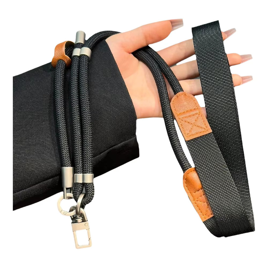 Multifunktionales Outdoor-Bergsteiger-Handyband zum Umhängen, verstellbar und breit, in Schwarz oder Braun - Bild 2