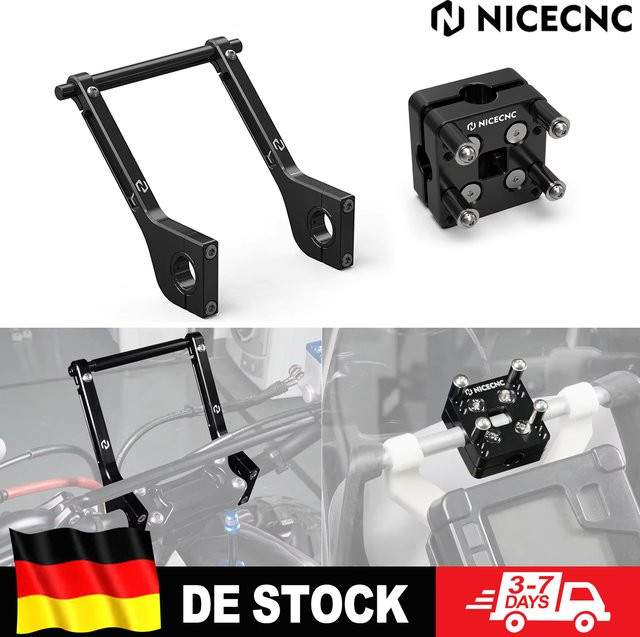 NICECNC GPS-Navigator-Halterung in Schwarz für KTM, Yamaha Tenere 700, BMW R1200GS R1250GS R1300GS Adventure, Husqvarna 701, Aprilia, Beta, Sherco und GasGas - Bild 1