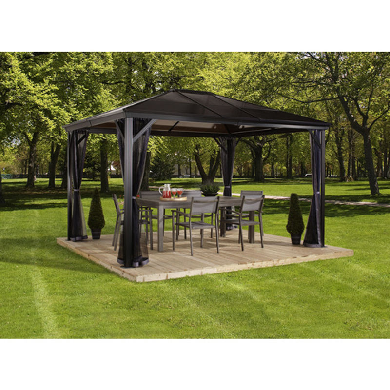Sojag Aluminium-Pavillon Verona in Anthrazit mit Polycarbonat-Doppelstegplatten, B/T/H: 423 x 298 x 250 cm - Bild 4