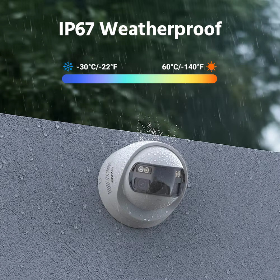 ANNKE 4K 8MP Dual-Objektiv PoE Überwachungskamera für Outdoor mit Farb-Nachtsicht in Weiß - Bild 6