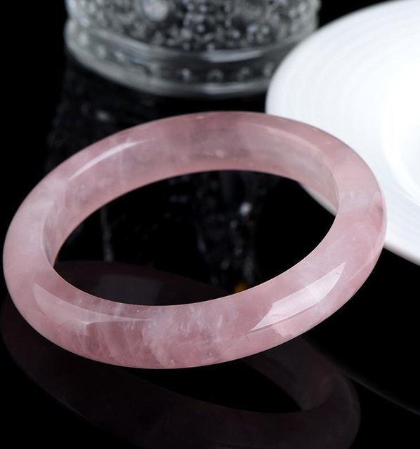 Armband Rosenquarz & Kristall, Rosa, Damen, 54-56mm - Bild 1