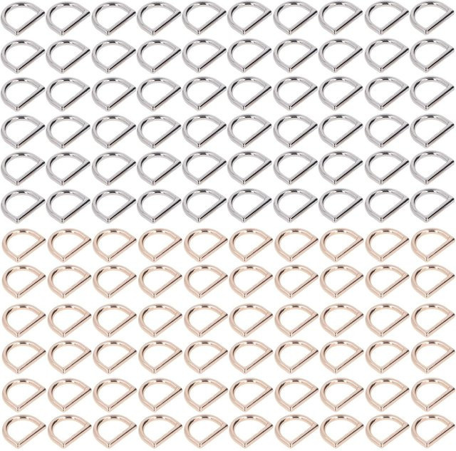 120 Stück D-Ringe aus Zinklegierung von OutsideWorld in Gold, Silber und Weiß - Bild 1