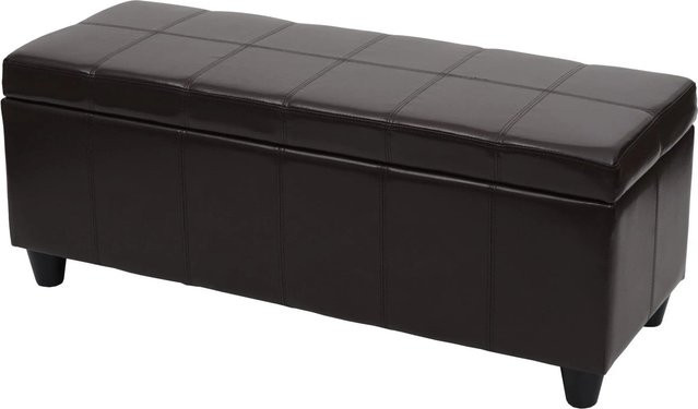MCW Aufbewahrungstruhe Kriens Sitzbank aus Kunstleder in Braun, B/H/T: 114 x 45 x 45 cm - Bild 2
