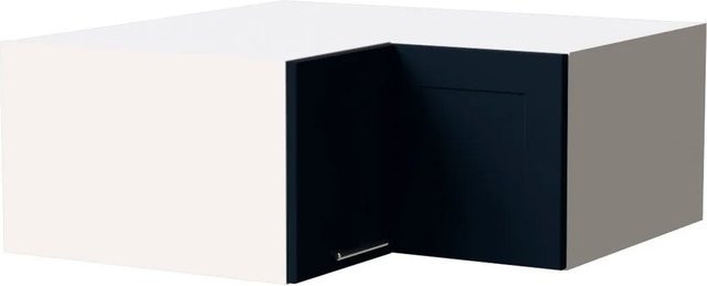 Feldmann-Wohnen Eckaufsatzschrank Oslo Küchenschrank mit Soft-Close-Türen in Weiß und Indigo Matt, B/T/H: 90 x 36 x 90 cm - Bild 1