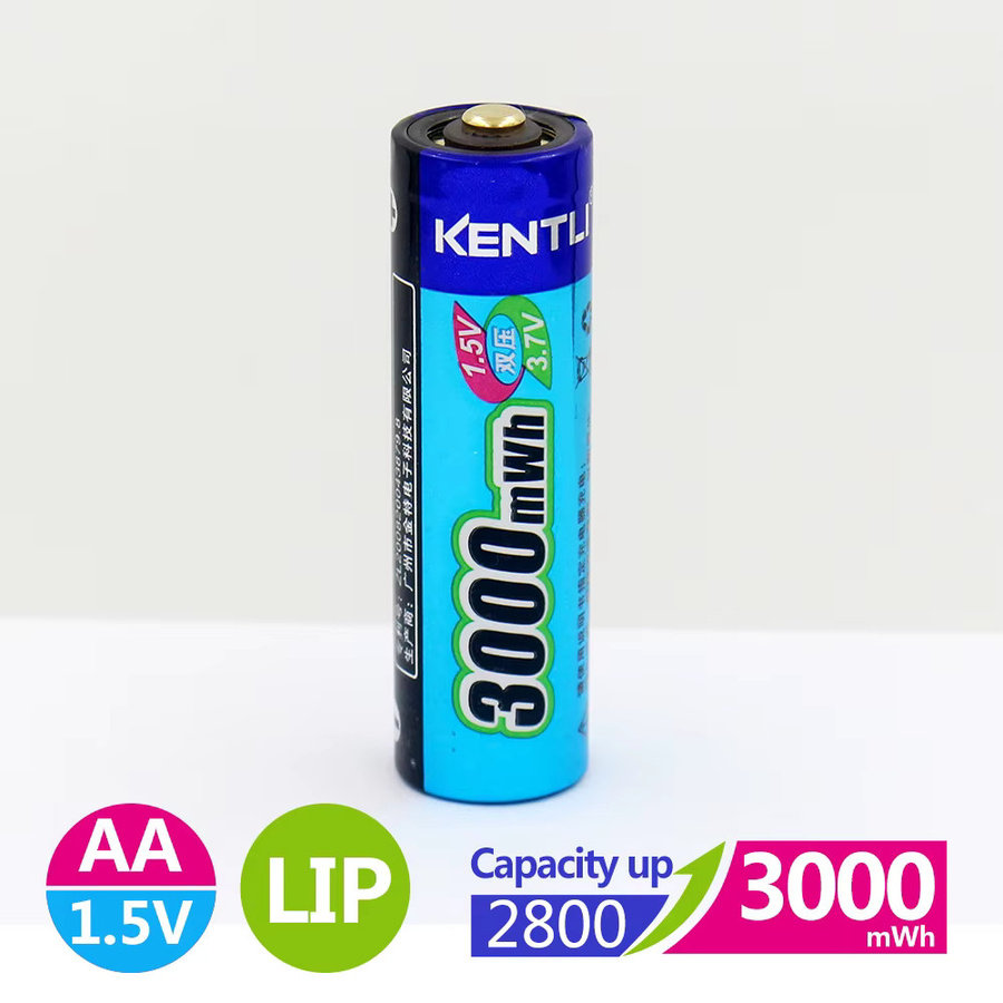 SHSEJA AA 1,5V Li-Polymer Lithium Wiederaufladbare AA-Batterie in Pink und Blau - Bild 2